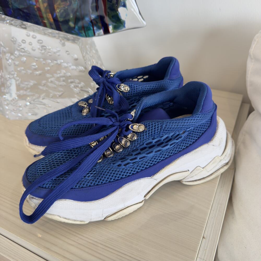 Jeffrey Campbell Hotspot Blue Oversized Platform Sneakers Womens 8 - Picture 2 of 11